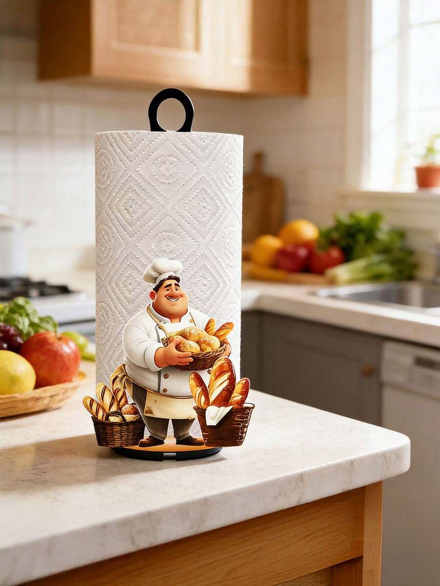 Giá đựng khăn ăn hình bánh mì và bánh ngọt kiểu Pháp, kích thước 10,24 inch, làm bằng sắt chắc chắn, dễ lắp đặt, giá để đồ trên mặt bàn bếp, thích hợp cho nhà bếp, tiệm bánh, bàn ăn, Ngày của Mẹ, Lễ Phục Sinh và trang trí nhà cửa, món quà lý tưởng cho gia đình. - Nhiều màu - Xem 1