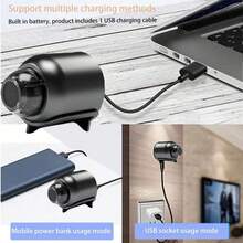 1pc Mini Wireless Home Bullet Hidden Camera, Wireless Network WiFi Security Monitoring Camera, USB Power Supply Without Batteries, With High-Definition Night Vision Function, Motion Detection, Remote Control Through Mobile Phone, Easy To Install, Suitable For Indoor And Outdoor Pets, Elderly People Monitoring/Home/Recording/Forensics. - 黑色 - 查看 10