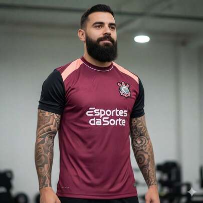 Camisa Corinthians Roxa Treino 2026 Camiseta Esportiva Camisa de Futebol Envio 24hrs