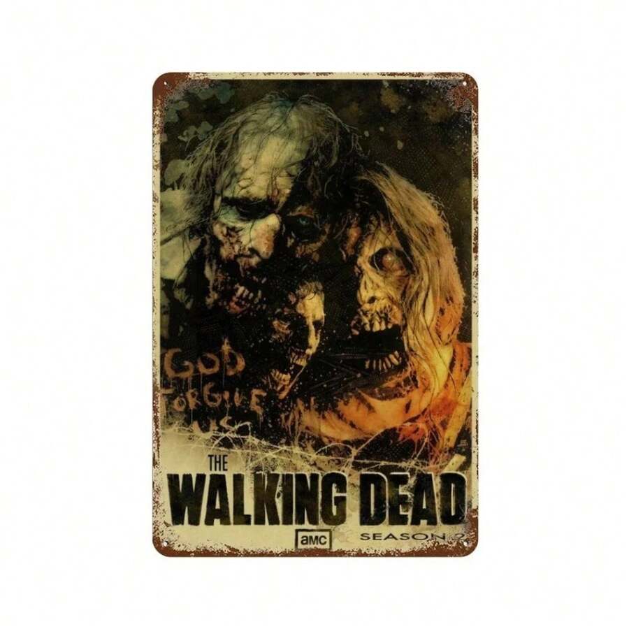 Old Movie Poster The Walking Dead Wall Sign Decor American Film Tin Sign Metal Plaque Bar Club Wall Plate Retro Home Decorat - 4 - 查看 1