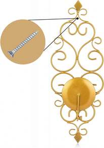 Applique da parete portacandele - 2pz - Visualizzare 7