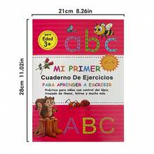西班牙文字母描紅練習本：32頁ABC手寫練習書，適合3歲以上幼兒學習字母書寫與筆觸控制 - 彩色 - 查看 3