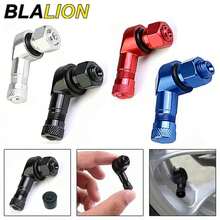 BLALION-válvula de aleación de aluminio para llanta de motocicleta, ángulo de 90 grados, vástagos de válvula sin cámara para llanta, 1. ZXJY - Negro 1 pieza - Ver 1