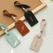 1pc Personalized Luggage Tag, Customizable With Name And Gold Letter Identification, Suitable For Luggage, Backpacks, Unique Travel Accessory And Gift - Multicolor - View 6