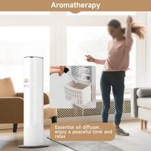 Quiet 9-Liter Humidifier, 3-Speed Ultrasonic Humidifier With Cool Mist - White - View 11