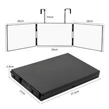 3 Way Mirror For Hair Cutting, Barber Mirror Self Cut To See Back Of Head, 360 Mirror For Haircuts For Men, Black - Black - View 4