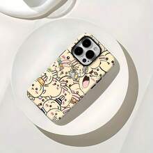 Bonitas ilustraciones de conejitos en amarillo suave. Esta elegante y adorable funda para teléfono es compatible con Samsung, Apple, VIVO, OPPO, , Transsion, ,  y Honor. Fabricada en silicona TPU, ofrece protección contra golpes y caídas, además de una sensación superior. Es un regalo ideal para familiares, amigos y seres queridos, y una opción perfecta para San Valentín y Año Nuevo. - Blanco - Ver 8