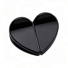 Women's Heart-Shaped Magnetic Hair Clips - Acetate Fiber Seamless Hair Accessories, Leopard Print And Solid Color Hair Clips Suitable For Buns And Chignons, An Ideal Gift - Multicolor - View 8