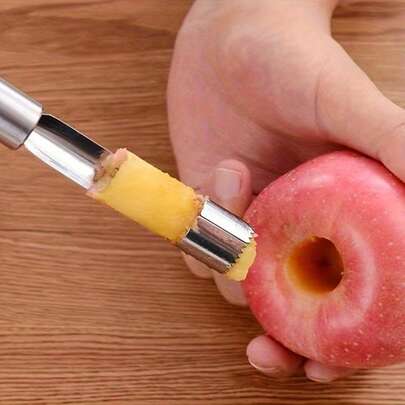 1pc Stainless Steel Fruit Scooper | Multifunctional, Easy To Clean, 430 Stainless Steel Kitchen Tool, Suitable For Apples, Pears, Etc.