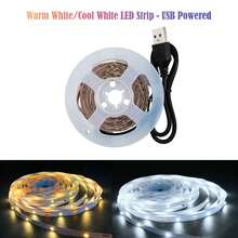 即插即用型USB LED灯带。可选暖光或白光，背面自带粘胶，安装简便。适用于装饰客厅、卧室、书桌和橱柜。 - USB Warm/ White LED Strip - 查看 1