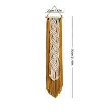 1 Stück Makramee Wandbehang, Boho Stil Quasten Blatt Dekoration, minimalistischer handgewebter Spitzen Wandteppich, langer Hintergrund Kopfteil Wandbehang Decke - Verschiedenfarbig - Übersicht 14