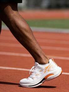 男士软底新款休闲运动鞋，轻便、时尚、减震、透气、多功能跑步鞋 - 粉色 - 查看 4