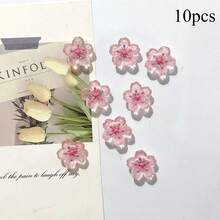 3/5/8/10pcs Pink Cherry Blossom Fridge Magnets, Cute Decorative Fridge Stickers, Suitable For Office Whiteboard, Storage Cabinet, Dishwasher, Kitchen And Home Decor, Round Plastic Material, Holiday Gift - Pink - View 12