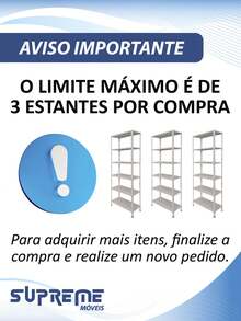 6-Shelf Adjustable Steel Shelf 30x67cm Multipurpose, Various Colors - Bic Blue - View 6