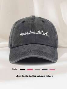 1 pièce Casquette de baseball unisexe vintage lavée avec lettre brodée, chapeau de soleil, chapeau hip hop, casquette de couple, casquette de meilleur ami, casquette de camionneur, convient pour le port quotidien, les sorties, les voyages, les vacances - Multicolore - Voir 3