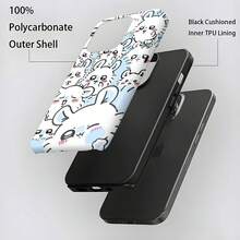 Lindo oso blanco con mejillas rosadas. Esta elegante y adorable funda para teléfono es compatible con Samsung, Apple, VIVO, OPPO, , Transsion, ,  y Honor. Fabricada en silicona TPU, ofrece protección contra golpes y caídas, además de una sensación superior. Es un regalo ideal para familiares, amigos y seres queridos, y una opción perfecta para San Valentín y Año Nuevo. - Blanco - Ver 7