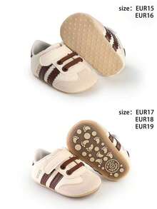 Infant/Toddler Boys/Girls 0-1 Years Old (3-12 Months) Soft Anti-Slip White Sports Shoes, Spring/Autumn - Brown - View 4