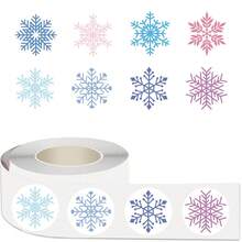 Cute Cartoon Snowflake Roll Stickers (500 Pcs/Roll) - PVC Decals For Handmade Projects, Device Embellishment, Backpacks & Gift Wrapping - 500PCS/Roll - View 6
