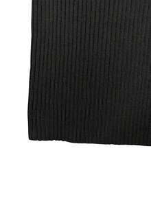 Sexy & Fashionable Versatile Deep V-Neck Long Sleeve Knit T-Shirt Top, Spring/Summer New Arrival,Long Sleeve Tops,Sweaters For Women - Black - View 8