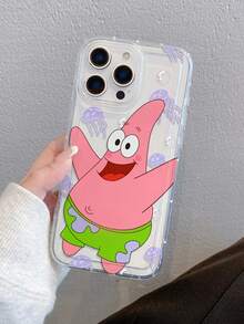 SPONGEBOB 1个时尚卡通创意全屏紫色水母星空图案透气防震手机壳，适用于三星/苹果17/16/15/14/13/12/11 Pro Max/12 Pro/14 Plus等型号 - 彩色 - 查看 6