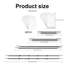 8pcs Invisible Matte Face Lifting Tapes + 20pcs Patches, Stretch & Contour Skin, Adjustable Tightening Outline Tape - Black - View 8