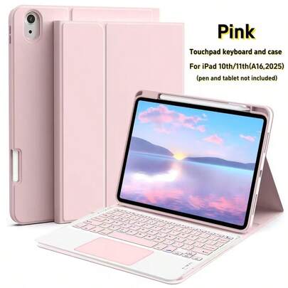 This Wireless Keyboard And Protective Case Set Features An Ultra-Thin Touchpad And A Type-C Charging Port. The Wireless Keyboard Can Connect To Three Devices Simultaneously, Utilizes BT 3.0 Technology, And Is Compatible With The IPad Air 4/5, 10.9-Inch Protective Cases, And The 10th And 11th Generation IPads (10.9-Inch And 11-Inch). It Has A Built-In Rechargeable Battery And Is Suitable For Various Scenarios Including Home, Travel, And Office Use.
