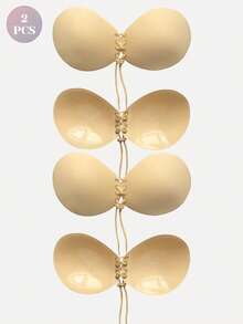 2/1pc Invisible Push-Up Bra, Round Drawstring Invisible Bra, Reusable, Suitable For Various Occasions. - Multicolor - View 18