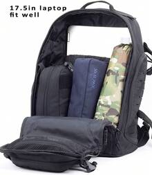 45L Capacity Tactical Backpack With Molle System, Heavy Duty Material, Durable Tactical Backpack For Hiking, Travel, Camping - Khaki - View 4