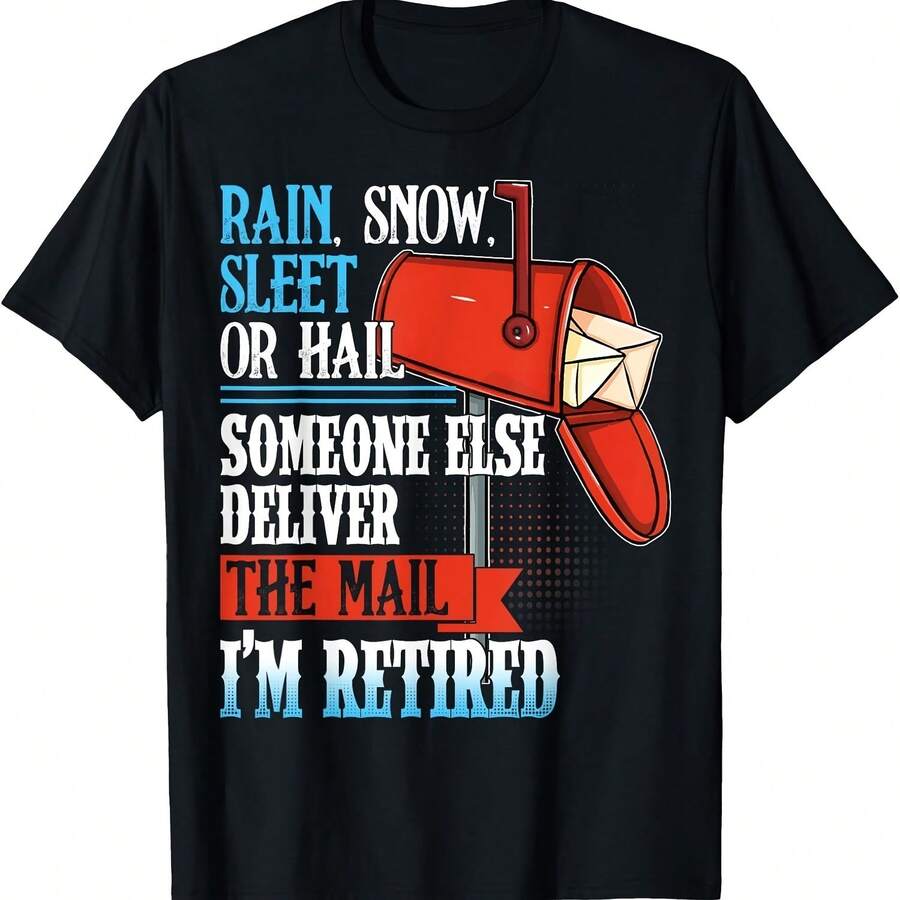 Camiseta divertida con cita de cartero jubilado, regalo de jubilación, cartero - Negro-3 - Ver 1