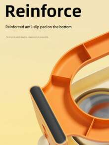 1pc Adjustable Raised Green & Orange Dual Pet Bowl, Stainless Steel Pet Feeder Stand, Indoor Home Dog Cat Daily Feeding, Modern Pet Care - 500ml - View 7