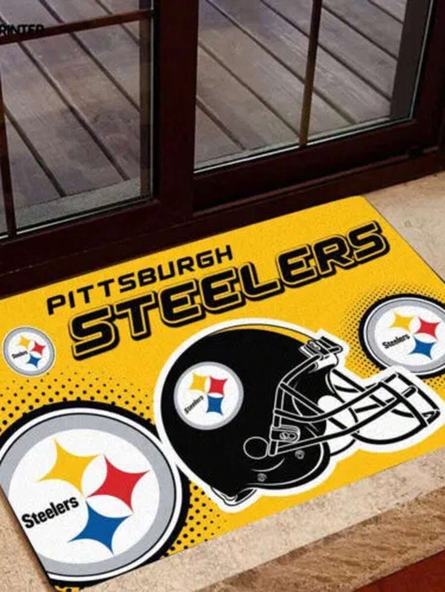 Pittsburgh Steelers  Doormat, Best Gift For Home Decor.Jpg1PC,Suitable For Living Room Coffee Tables, Bedrooms, Entryway Doorma, And Dining Rooms B1Ohemian StY1Le AlS1o Suitable For Outdoor Terraces, Gardens, Patios, Bedroom Floor Ma, And Room DE1corations Made Of Highquality Flannel. - 圖片色 - 查看 1