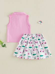 Young Girls Tank Top Co-Ords - White - View 2
