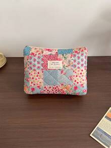 Vintage Elegant Patchwork Pattern Cosmetic Bag Set, Fashion Large Capacity Multi-Compartment Handbag, Multifunctional Travel Organizer Pouch, Storage Bag For Cosmetics, Makeup Tools, Etc., Holiday Gift,Pouch,Makeup Pouch,Travel Essential - Multicolor - View 8