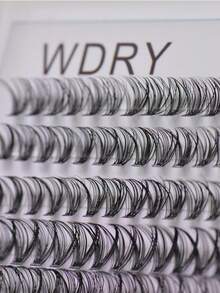 260pcs/Set High Volume Segmented Curly & Fluffy False Eyelashes, Suitable For Women Party & Date - D - View 2
