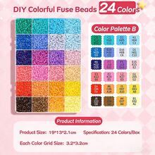 Bộ hạt nhựa MARD Fusion 24 màu, 2.6mm, chất lượng tương đương COCO, đồ dùng thủ công tự làm dành cho giáo dục. - Nhiều màu - Xem 5