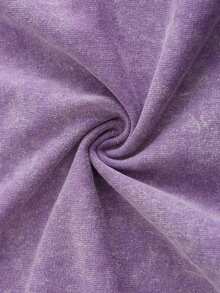 1pc Retro Water Washed T Shirts, Artistic Graphic Featuring A Blooming Rose Intertwined With Bold Anti Social Club Text Symbolizing Contrast Between Beauty And Isolation Vintage 100% 230g Pure Cotton Casual Tee For Men,Street Y2K, Summer Tops, New Year Gifts,Unisex - Màu tím  Violet - Xem 4