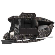 286.6 Lbs Portable Inflatable Fishing Boat - 90-180°Adjustable Backrest, Ideal For Fishing, Rafting & Outdoor Adventures, Easy Setup With Included Hand Pump - Camouflage - View 3