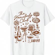 Camiseta divertida de Homebody Club para chicas que se quedan en casa durante el fin de semana - Blanco 1 - Ver 1