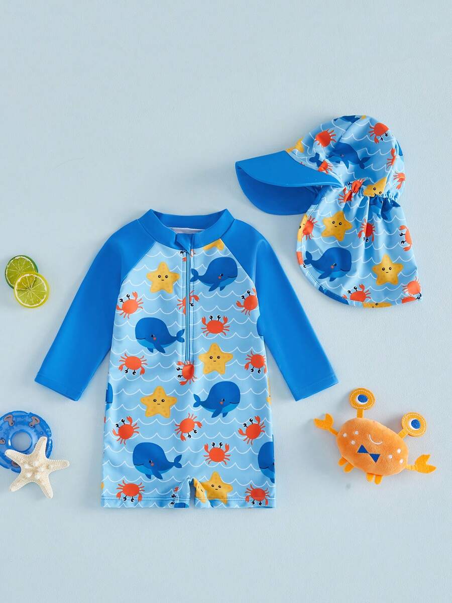Baby Girls Beachwear - Blue - View 1