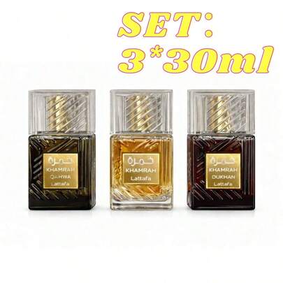 Lattafa Khamrah Set Of 3*30ml Unisex Eau De Parfum