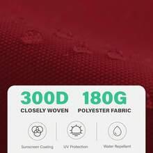 9 Ft Patio Umbrella Replacement Canopy For 8 Ribs, Table Market Yard Umbrella Replacement Top Cover-Dark Red (Canopy Only) - 深紅色 - 查看 5