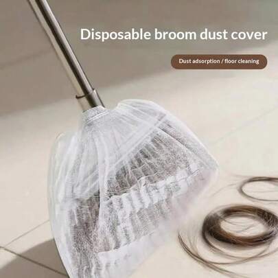 20pcs Non-Woven Fabric Hair Removal Cover For Broom And Mop | Essential For Living Room, Bedroom, Bathroom, Toilet, Kitchen - Static Dust Removal, Gap Cleaning, Suitable For Hard Floors