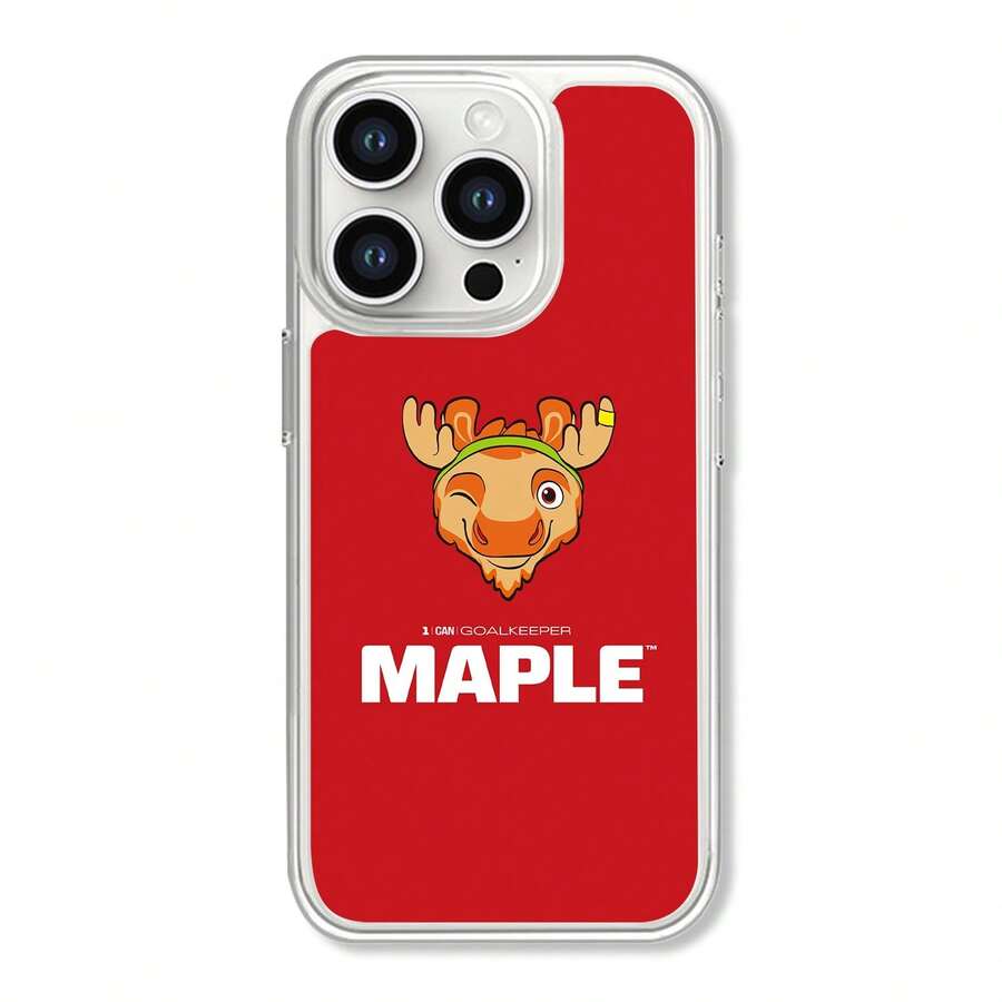 2026 World Football League Cup Mascot MAPLE Phone Case, Compatible With IPhone 17, 16, 15, 14, 13, 12, 11, XS, XR, Pro Max Plus. A Must-Have For Football Fans. Printed Phone Case With Transparent Mirror Design - 無色 - 查看 1