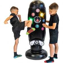 Kids Interactive Music Boxing Machine Inflatable Punching Bag Stress Relief Boxing Toy For Boys All Ability Levels Christmas Gift - Default - View 9