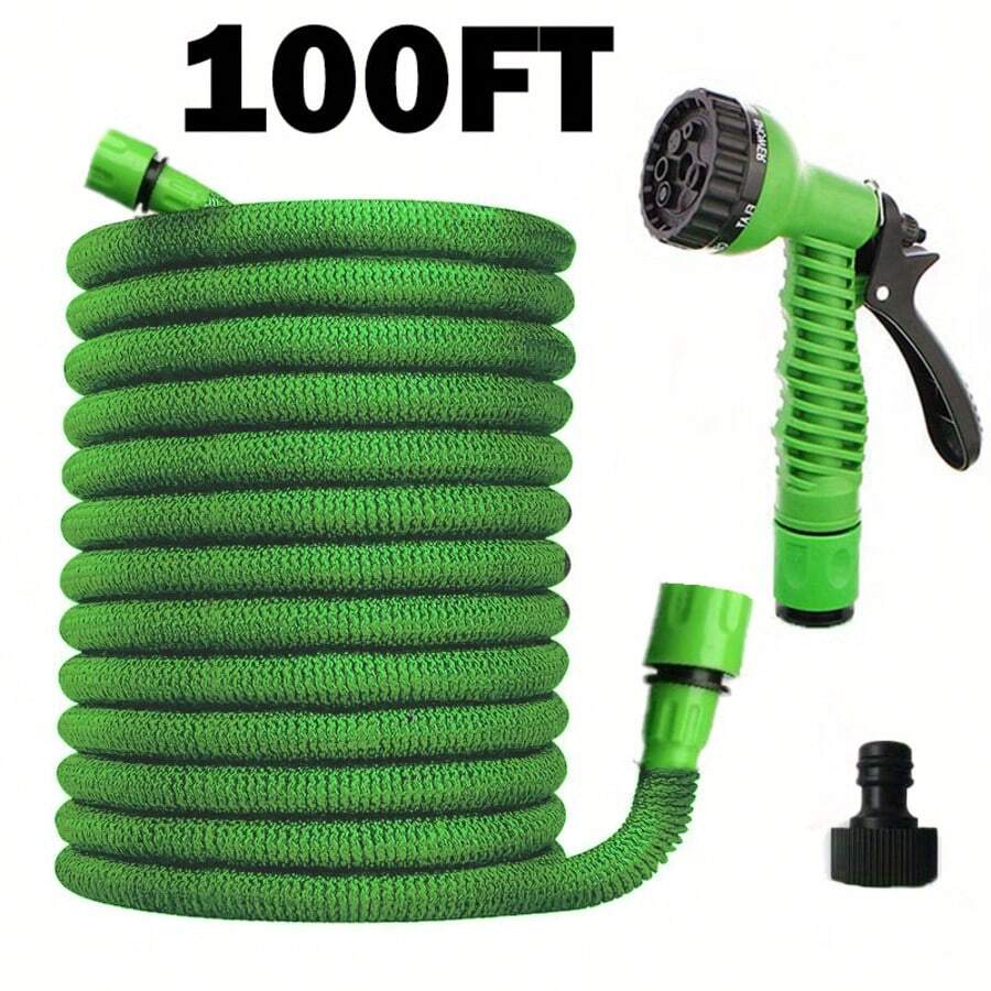 The 25/75/100 Multi-Function Water Hose Reel, Which Serves Multiple Purposes, Is Suitable For Watering Plants, Washing Cars, Cleaning, And Washing Pets. It Is Convenient And Efficient, Meeting Diverse Needs. - 100英尺 - 查看 1