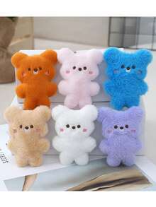 5 piezas Decoración colgante de peluche de oso de peluche de dibujos animados, adecuado para el Día de San Valentín, fiesta de graduación, caja de regalo de cumpleaños, decoración de fiesta de boda, decoración DIY de fiesta de cumpleaños, Navidad, recuerdos de fiesta infantil, regalos para niños, oso de peluche - Multicolor - Ver 2