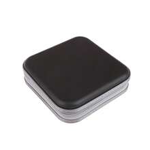Estuche organizador de almacenamiento portátil para CD y DVD, funda con cremallera para álbum, 40 piezas NX1J - negro 16cm - Ver 12