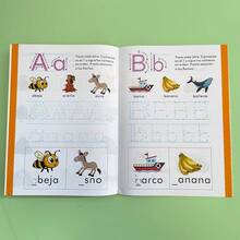 西班牙文字母描紅練習本：32頁ABC手寫練習書，適合3歲以上幼兒學習字母書寫與筆觸控制 - 彩色 - 查看 4