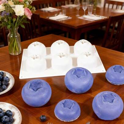 Silicone Blueberry Fruit Cake Mold Compatible For Blueberry, Plum Pudding, Chocolate Mousse - Baking Mold With Realistic Fruit Shapes, Release Dessert Tool For Christmas, Easter, Thanksgiving Cakes ( Silicone)