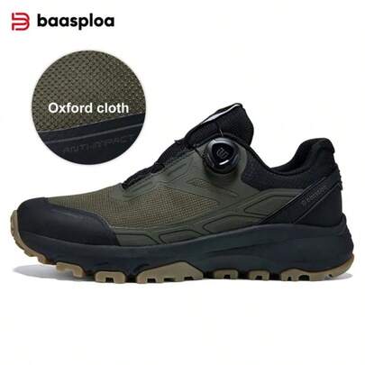 baasploa 1 Pair Men's Outdoor Hiking Boots, Men's Rotary Buckle Lightweight Non-Slip Outdoor Shoes, Sports Shoes, Brand Men's Shoes, Upgraded Thicker Winter Version